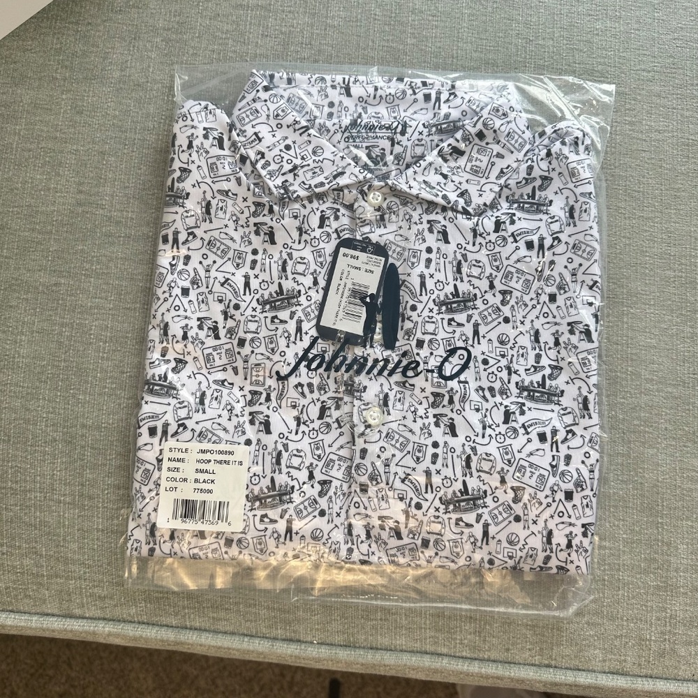 Johnnie-O Hoop There It Is Performance Jersey Polo NWT - Picture 2 of 2
